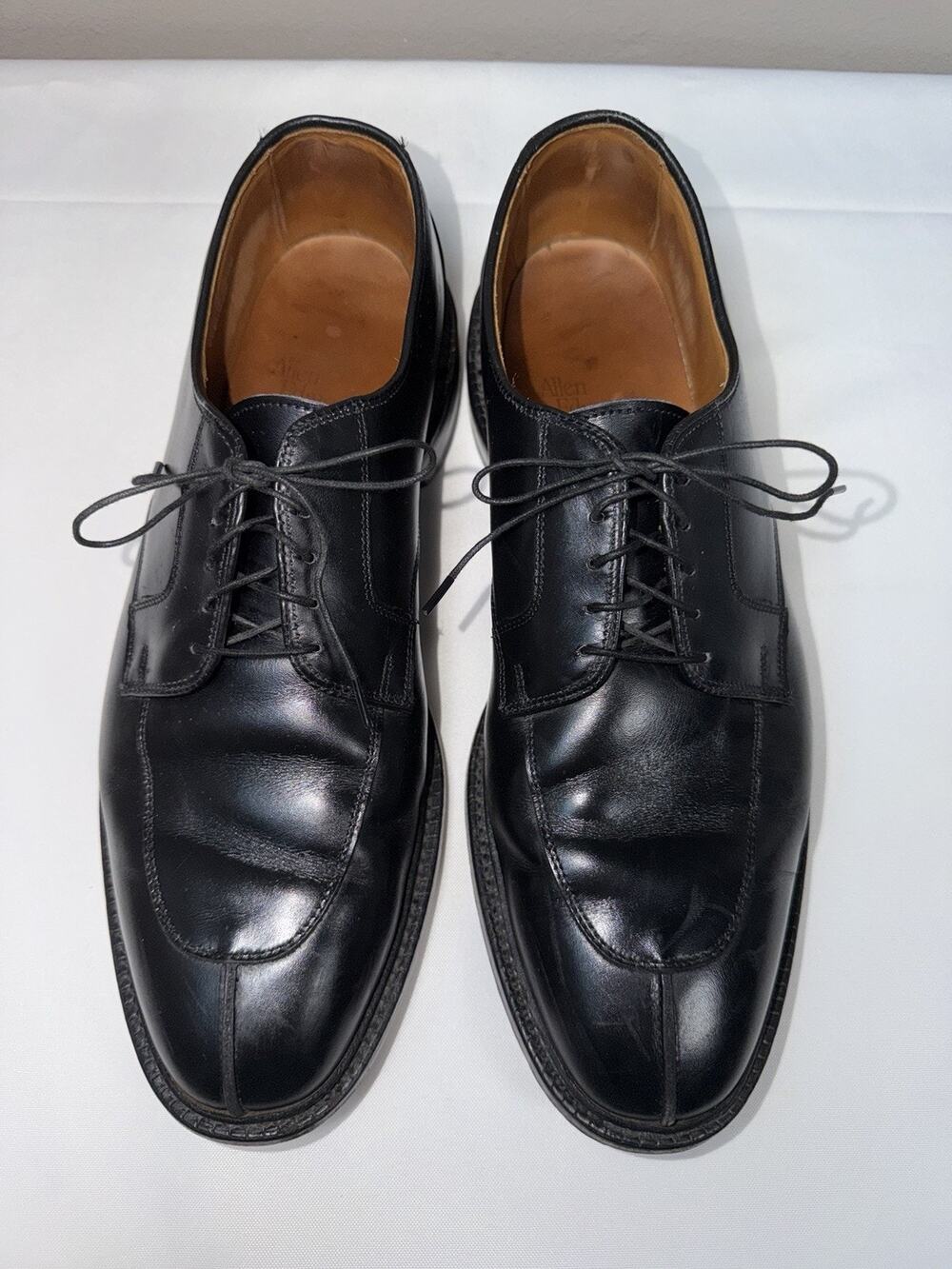 Allen Edmonds Fremont Split Toe Derby Black Leather Mens Size 12 D Made In USA